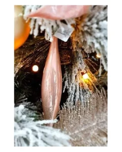 Pendente Di Vetro Cipria 3Cm 1Pz Per Albero Di Natale