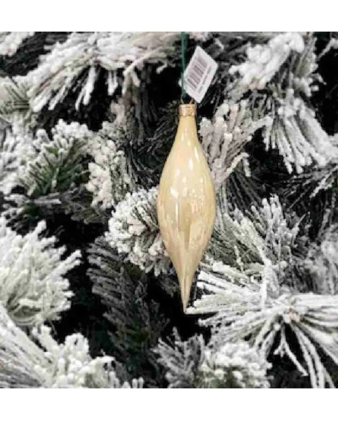 Pendente Di Vetro Oro 4Cm 1Pz Per Albero Di Natale