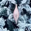 Pendente Di Vetro Rosa 4Cm 1Pz Per Albero Di Natale