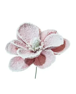 Pick Magnolia Innevata 24Cm Malva Per Decorazioni