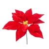 Pick Poinsettia Deluxe Velvet 19Cm Rosso Per Decorazioni Natalizie