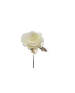 Pick Rosino Innevato 16Cm Bianco Per Decorazioni Natalizie