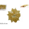 Poinsettia C/Pinzetta 25Cm Oro Art Df13D