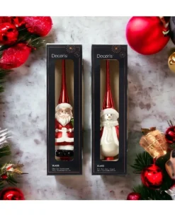 Puntale Da Albero In Vetro In 2 Versioni 28 Cm