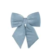 Puntale Fiocco Di Velluto Blu 13X15Cm Per Decorazione Albero Di Natale