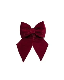 Puntale Fiocco Di Velluto 40X40Cm Burgundy Per Albero Di Natale E Addobbo