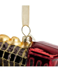 1Pz Addobbo Appendino Treno Di Vetro Per Albero Di Natale