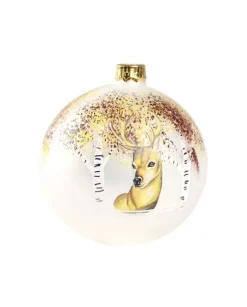 1Pz Pallina Di Vetro Decorata A Mano80Mm