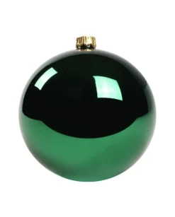 1Pz Pallina Di Vetro Tinta Unita Verde Lucido 100Mm