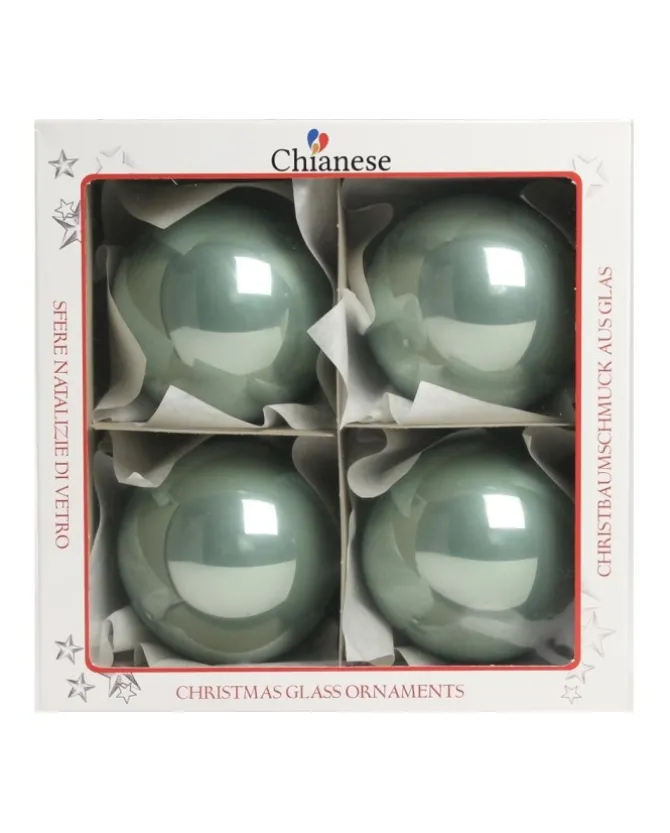 1Pz Pallina Di Vetro Tinta Unita Tiffany Lucido 100Mm