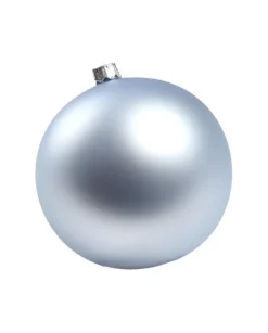 1Pz Pallina Di Vetro Tinta Unita Azzurro Opaco 100Mm