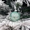 1Pz Pallina Di Vetro Tinta Unita Tiffany Lucido 60Mm Per Albero Di Natale