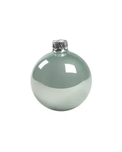 1Pz Pallina Di Vetro Tinta Unita Tiffany Lucido 60Mm Per Albero Di Natale