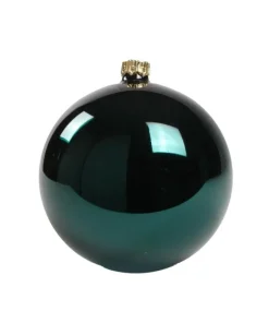 1Pz Pallina Di Vetro Tinta Unita Verde Petrolio Lucido 100Mm