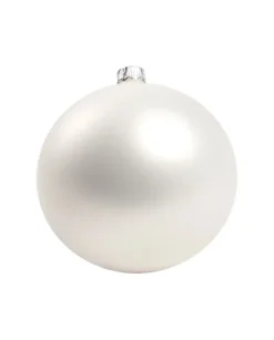 1Pz Pallina Di Vetro Tinta Unita Bianco Opaco 100Mm