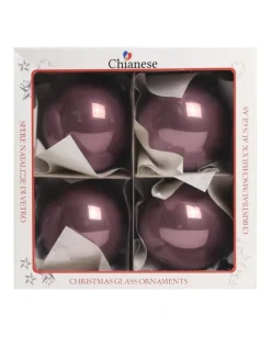 1Pz Pallina Di Vetro Tinta Unita Vinaccia Lucido 100Mm