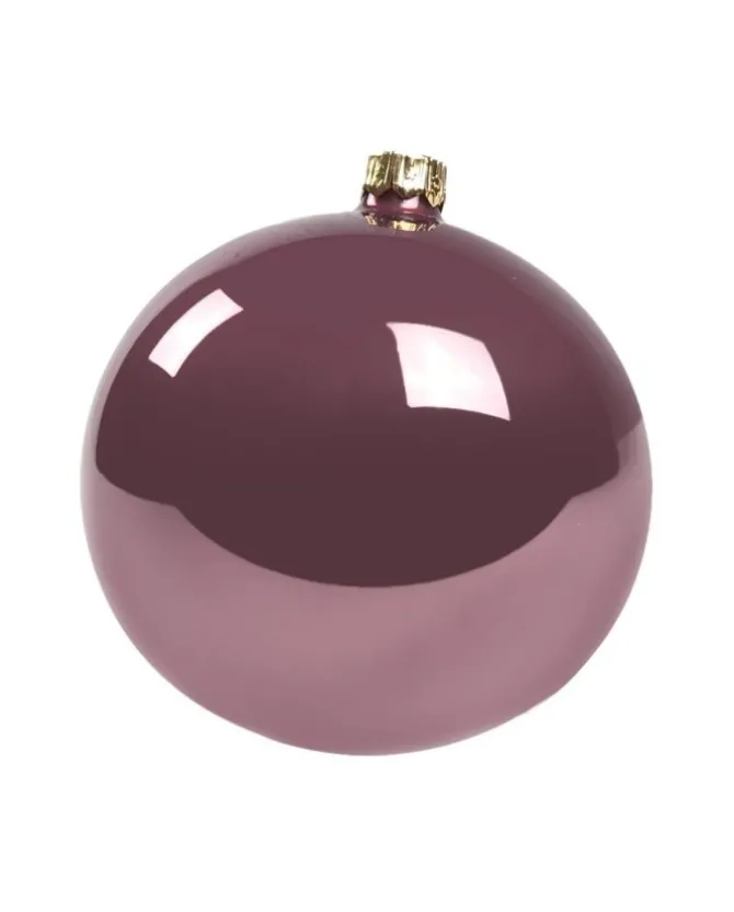 1Pz Pallina Di Vetro Tinta Unita Vinaccia Lucido 100Mm