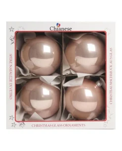 1Pz Pallina Di Vetro Tinta Unita Rosa Lucido 100Mm