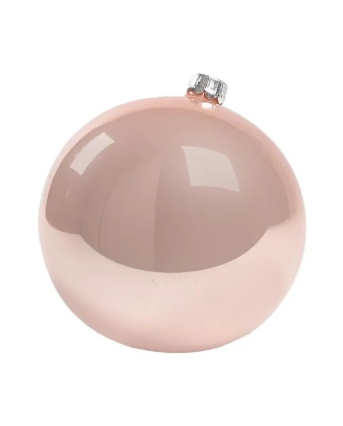 1Pz Pallina Di Vetro Tinta Unita Rosa Lucido 100Mm