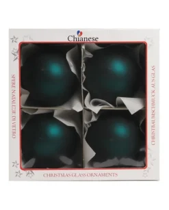 1Pz Pallina Di Vetro Tinta Unita Verde Petrolio Opaco 100Mm