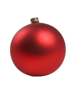 1Pz Pallina Di Vetro Tinta Unita Rosso Opaco 100Mm