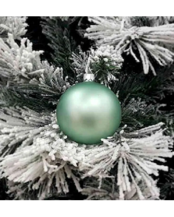 1Pz Pallina Di Vetro Tinta Unita Tiffany Opaco 80Mm