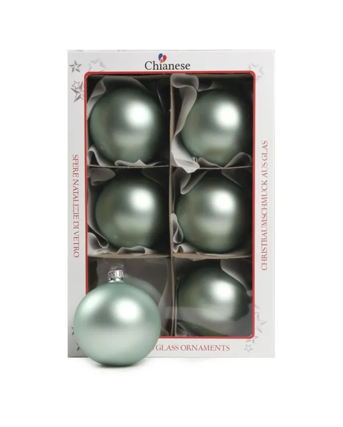 1Pz Pallina Di Vetro Tinta Unita Tiffany Opaco 80Mm