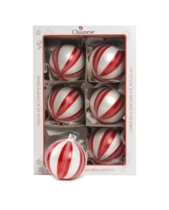 1Pz Pallina In Vetro Decorata A Mano 80Mm