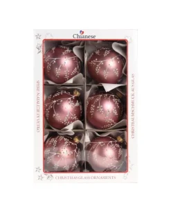 1Pz Pallina In Vetro Decorata A Mano Cipolla Opaco 80Mm