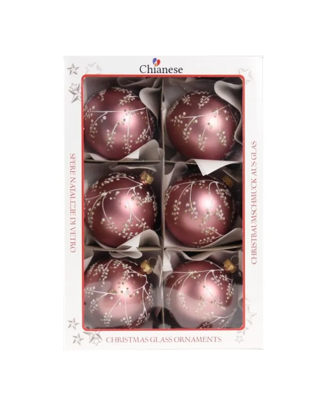 1Pz Pallina In Vetro Decorata A Mano Cipolla Opaco 80Mm