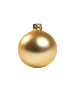 1Pz Pallina In Vetro Tinta Unita Oro Opaco 60 Mm