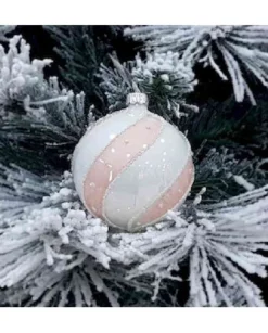1Pz Pallina Sfera Di Vetro Decorata A Mano 80Mm Per Albero Di Natale