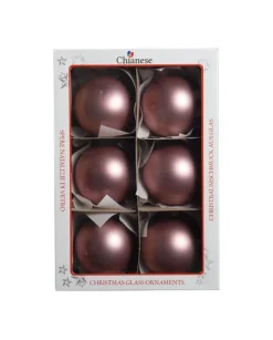 1Pz Pallina Sfera Di Vetro Tinta Unita Vinaccia Opaco 80Mm