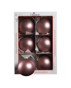 1Pz Pallina Sfera Di Vetro Tinta Unita Vinaccia Opaco 80Mm