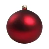 1Pz Pallina Sfera Di Vetro Liscia 120Mm Per Albero Di Natale Rosso