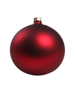 1Pz Pallina Sfera Di Vetro Liscia 120Mm Per Albero Di Natale Rosso