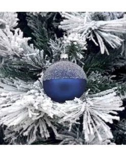 1Pz Pallina Sfera Di Vetro Decorata A Mano 80Mm Per Albero Di Natale