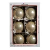 1Pz Pallina Sfera Di Vetro Liscia Champagne Lucido 80Mm