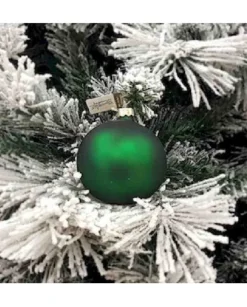 1Pz Pallina Sfera Di Vetro Liscia Verde Opaco 80Mm