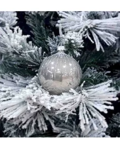 1Pz Pallina Sfera Di Vetro Decorata A Mano 80Mm Per Albero Di Natale