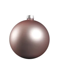 1Pz Pallina Sfera Di Vetro Liscia 80Mm Per Albero Di Natale Rosa