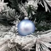 1Pz Pallina Sfera Di Vetro Liscia Celeste Opaco 60Mm Per Albero Di Natale