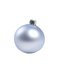 1Pz Pallina Sfera Di Vetro Liscia Celeste Opaco 60Mm Per Albero Di Natale