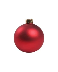 1Pz Pallina Sfera Di Vetro Liscia Rosso Opaco 60Mm