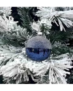 1Pz Pallina Sfera Di Vetro Decorata A Mano 80Mm Per Albero Di Natale