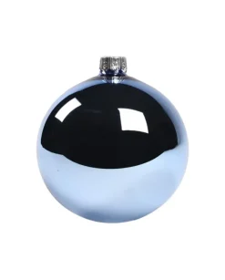1Pz Pallina Sfera Di Vetro Liscia Azzurro Opaco 80Mm