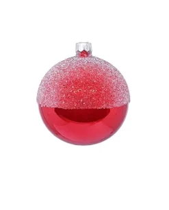 1Pz Pallina Sfera Di Vetro Decorata A Mano 80Mm Per Albero Di Natale