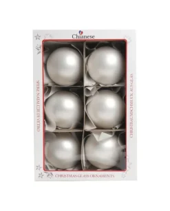 1Pz Pallina Sfera Di Vetro Liscia Bianco Opaco 80Mm