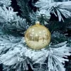1Pz Pallina Sfera Di Vetro Liscia Oro Lucido 80Mm Per Albero Di Natale