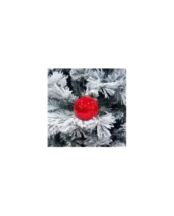 1Pz Pallina Sfera Di Vetro Liscia 120Mm Per Albero Di Natale Rosso